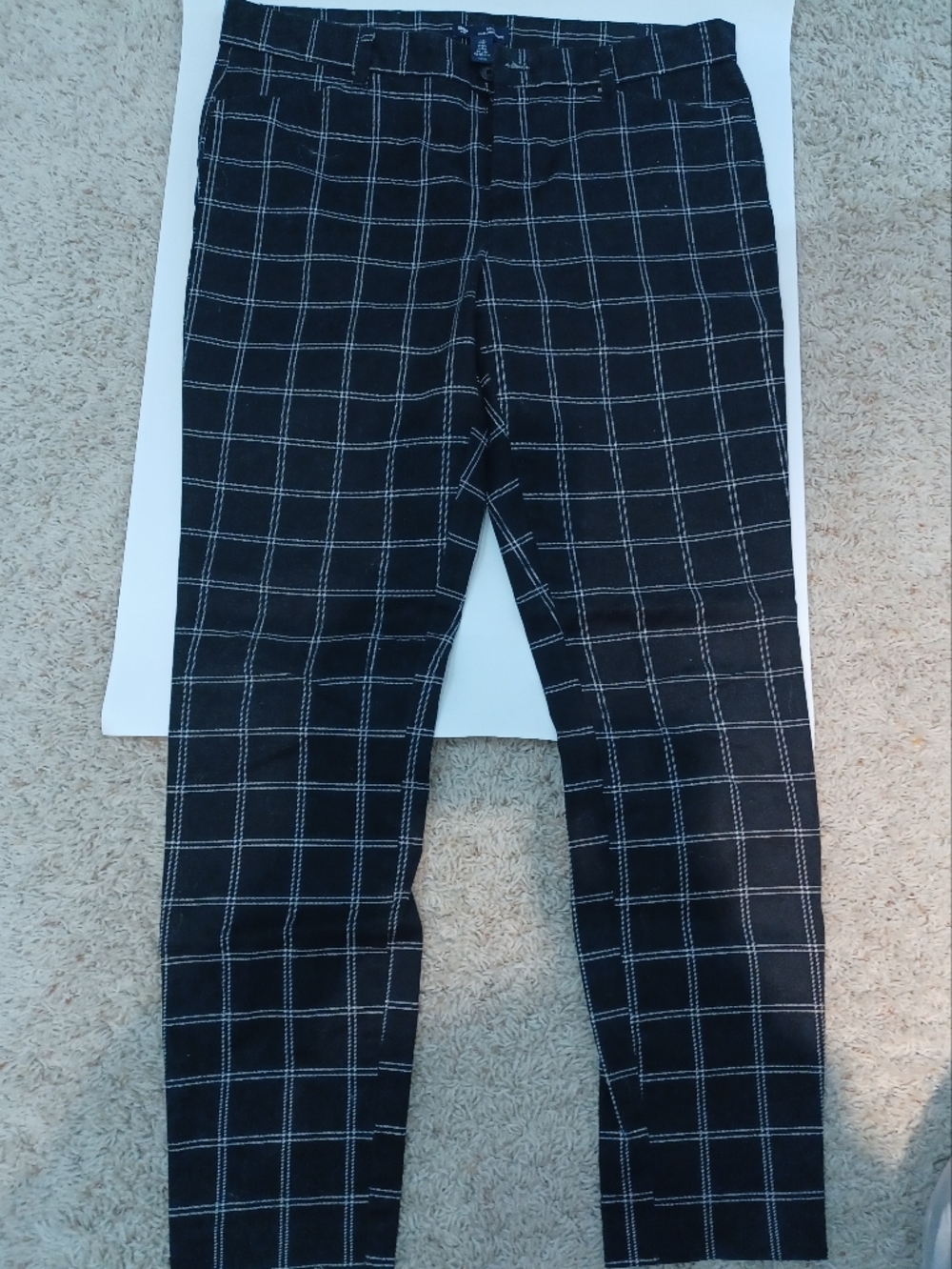 GAP Black Windowpane Cropped Pants